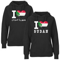 Damen Hoodie - I LOVE SUDAN
