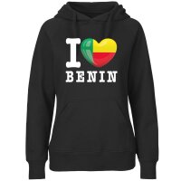 Damen Hoodie - I LOVE BENIN
