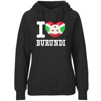 Damen Hoodie - I LOVE BURUNDI