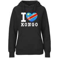 Damen Hoodie - I LOVE KONGO