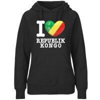 Damen Hoodie - I LOVE KONGO REPUBLIK