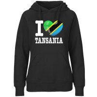 Damen Hoodie - I LOVE TANSANIA