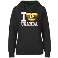 Damen Hoodie - I LOVE UGANDA
