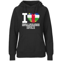 Damen Hoodie - I LOVE ZENTRALAFRIKANISCHE REPUBLIK