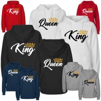 Partner-Hoodies KING & QUEEN mit Krone