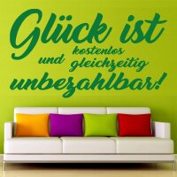 Wandtattoo - GLÜCK IST ... UNBEZAHLBAR