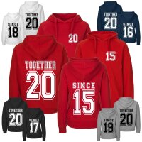 Partner-Hoodies TOGETHER SINCE mit Wunschdatum