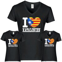 Damen T-Shirt - I LOVE KATALONIEN