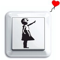 Lichtschalter-Aufkleber - GIRL WITH BALLOON - Banksy