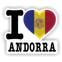 Aufkleber - I LOVE ANDORRA