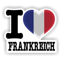 Aufkleber - I LOVE FRANKREICH / FRANCE