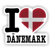 Aufkleber - I LOVE DÄNEMARK