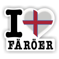 Aufkleber - I LOVE FÄRÖER
