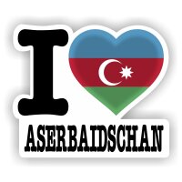 Aufkleber - I LOVE ASERBAIDSCHAN