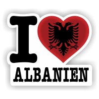 Aufkleber - I LOVE ALBANIEN / ALBANIA / SHQIPËRISË