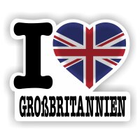 Aufkleber - I LOVE GROßBRITANNIEN