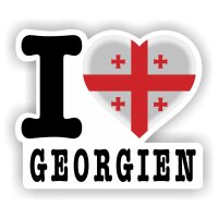 Aufkleber - I LOVE GEORGIEN