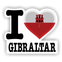 Aufkleber - I LOVE GIBRALTAR
