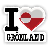 Aufkleber - I LOVE GRÖNLAND