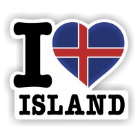Aufkleber - I LOVE ISLAND
