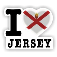 Aufkleber - I LOVE JERSEY