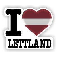 Aufkleber - I LOVE LETTLAND