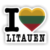 Aufkleber - I LOVE LITAUEN