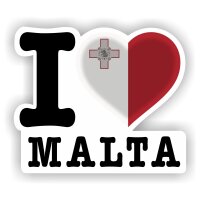 Aufkleber - I LOVE MALTA
