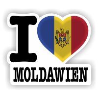 Aufkleber - I LOVE MOLDAWIEN