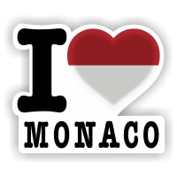 Aufkleber - I LOVE MONACO