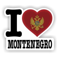 Aufkleber - I LOVE MONTENEGRO