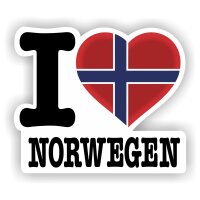 Aufkleber - I LOVE NORWEGEN