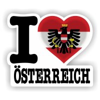 Aufkleber - I LOVE ÖSTERREICH mit Bundesadler