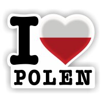 Aufkleber - I LOVE POLEN