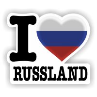 Aufkleber - I LOVE RUSSLAND
