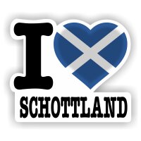 Aufkleber - I LOVE SCHOTTLAND