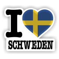 Aufkleber - I LOVE SCHWEDEN