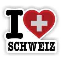 Aufkleber - I LOVE SCHWEIZ