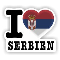 Aufkleber - I LOVE SERBIEN