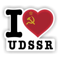 Aufkleber - I LOVE UDSSR