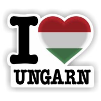 Aufkleber - I LOVE UNGARN