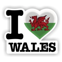 Aufkleber - I LOVE WALES
