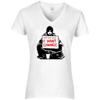 T-Shirt - KEEP YOUR COINS, I WANT CHANGE - Banksy
