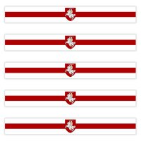 5 x Aufkleber - BELARUS - mit Wappen