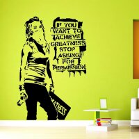 Wandtattoo - ACHIEVE GREATNESS - Banksy