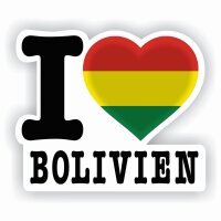 Aufkleber - I LOVE BOLIVIEN