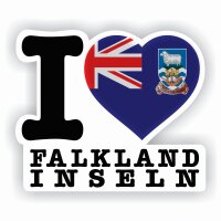 Aufkleber - I LOVE FALKLAND INSELN