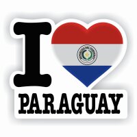 Aufkleber - I LOVE PARAGUAY