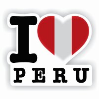 Aufkleber - I LOVE PERU