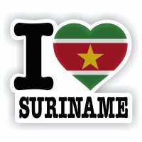 Aufkleber - I LOVE SURINAME